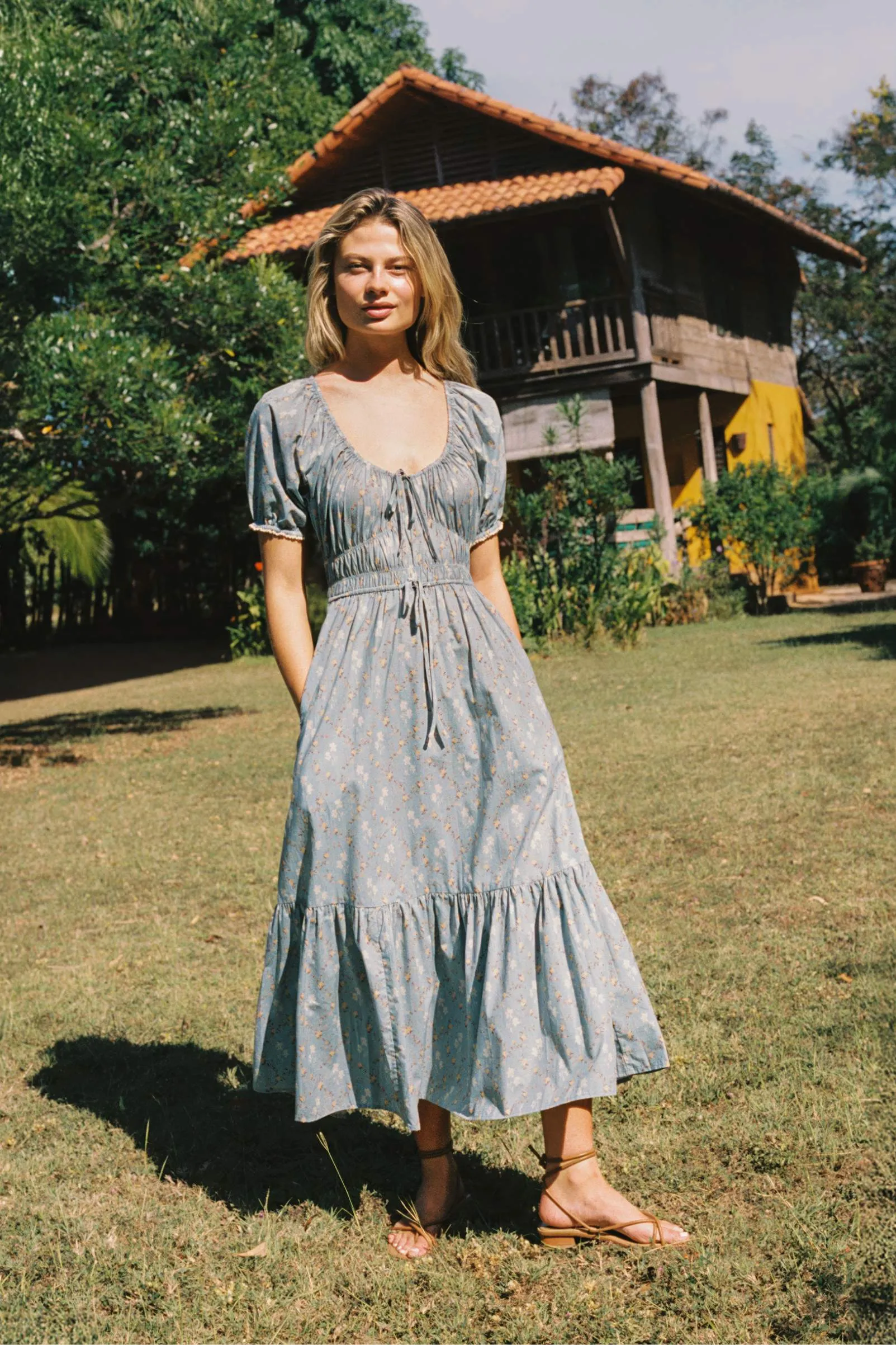 The Brynne Dress Petites | Pansy Blues sold by Christy Dawn product image thumbnail 4