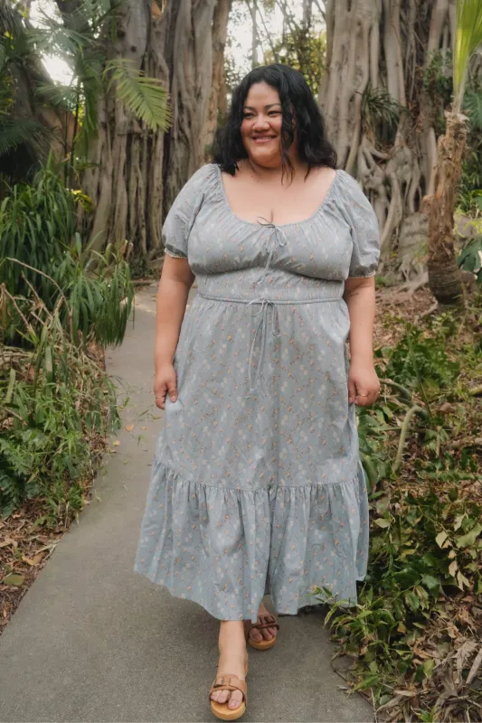 The Brynne Dress Extended | Pansy Blues sold by Christy Dawn