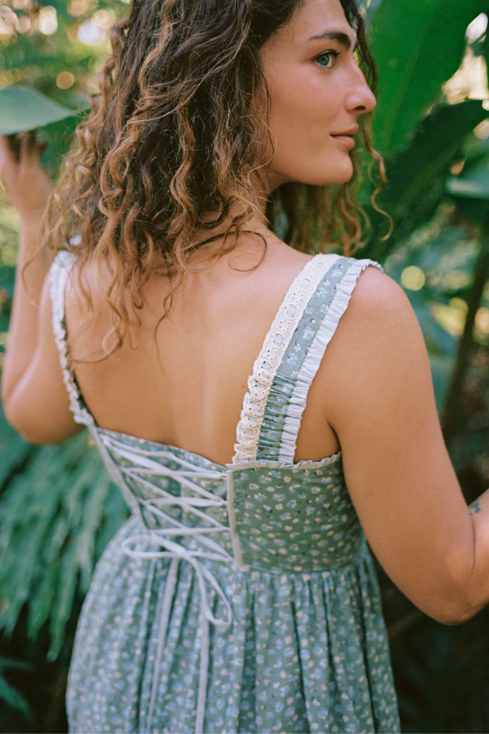 The Eliana Dress Petites | Verte Tulips sold by Christy Dawn product image thumbnail 3