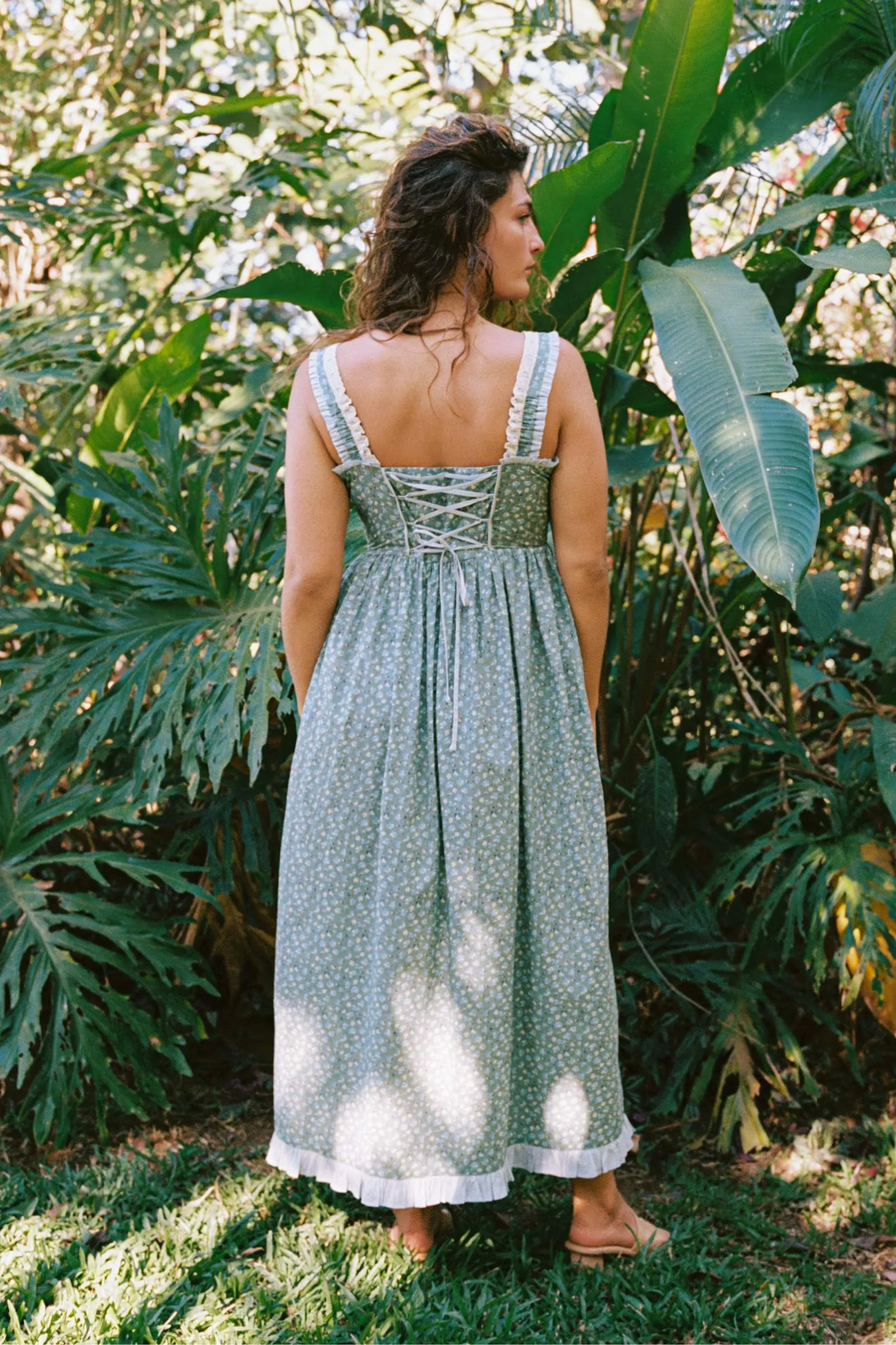 The Eliana Dress Petites | Verte Tulips sold by Christy Dawn product image thumbnail 4