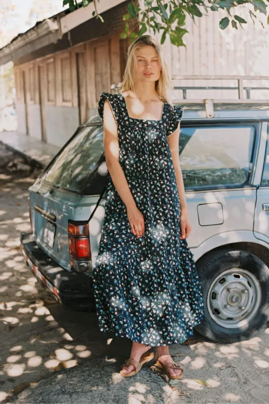 The Benny Dress | Noir Poppies sold by Christy Dawn