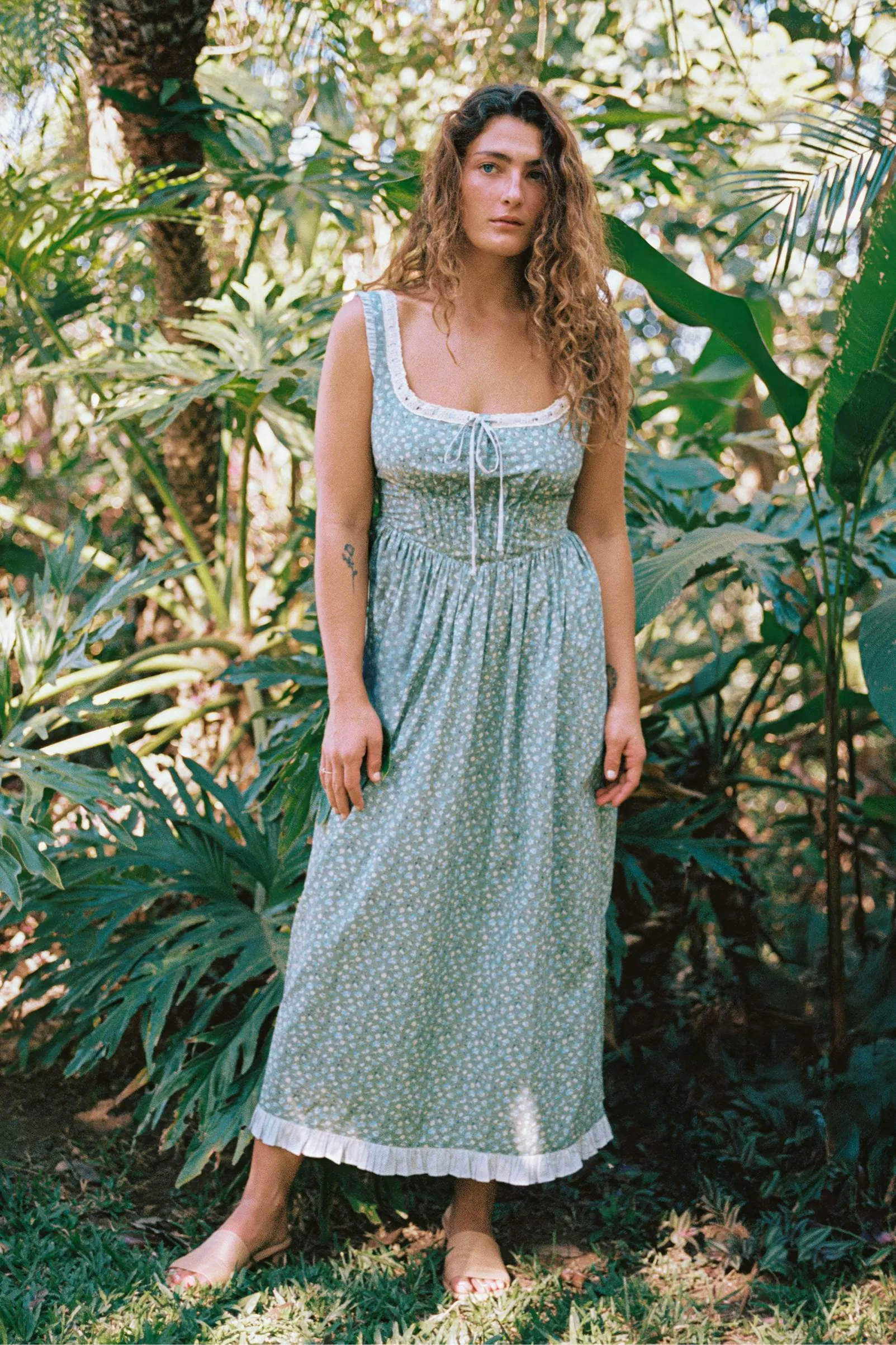 The Eliana Dress | Verte Tulips sold by Christy Dawn