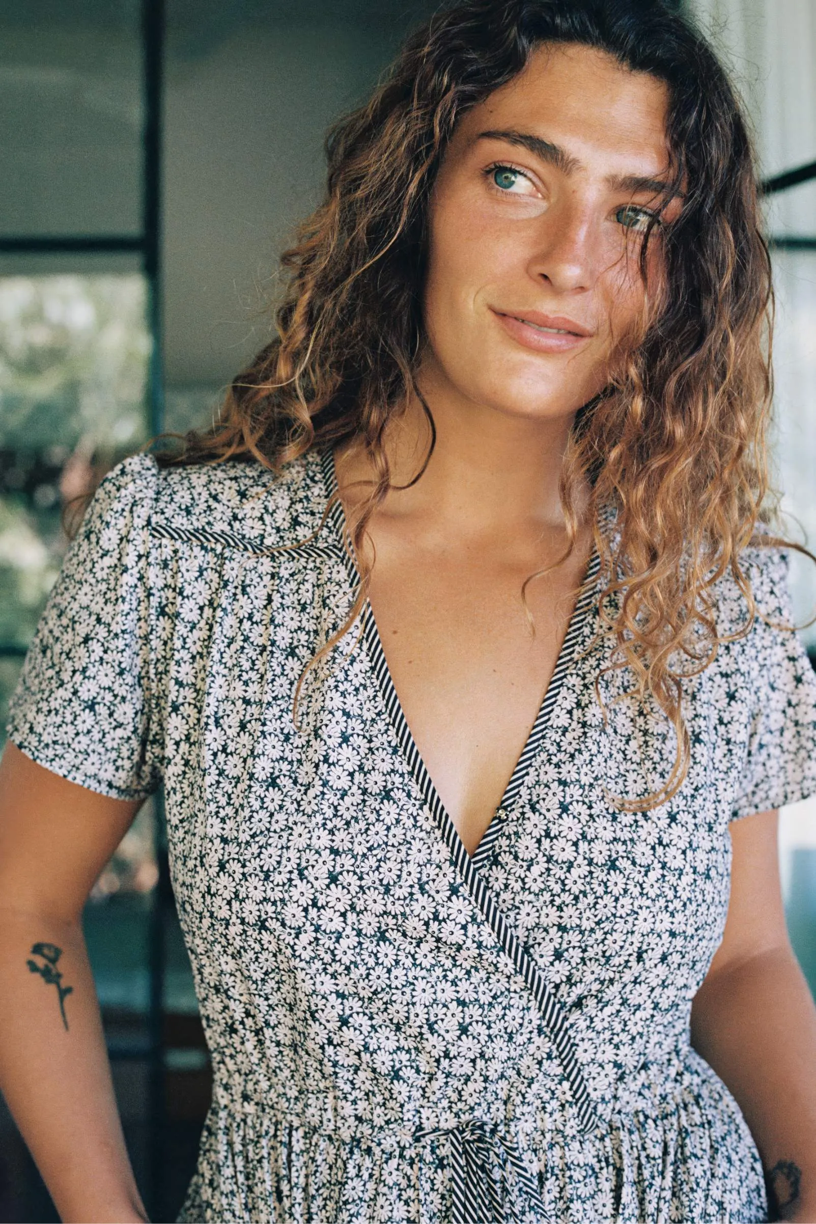 The Dawn Dress Petites | Noir Phlox sold by Christy Dawn