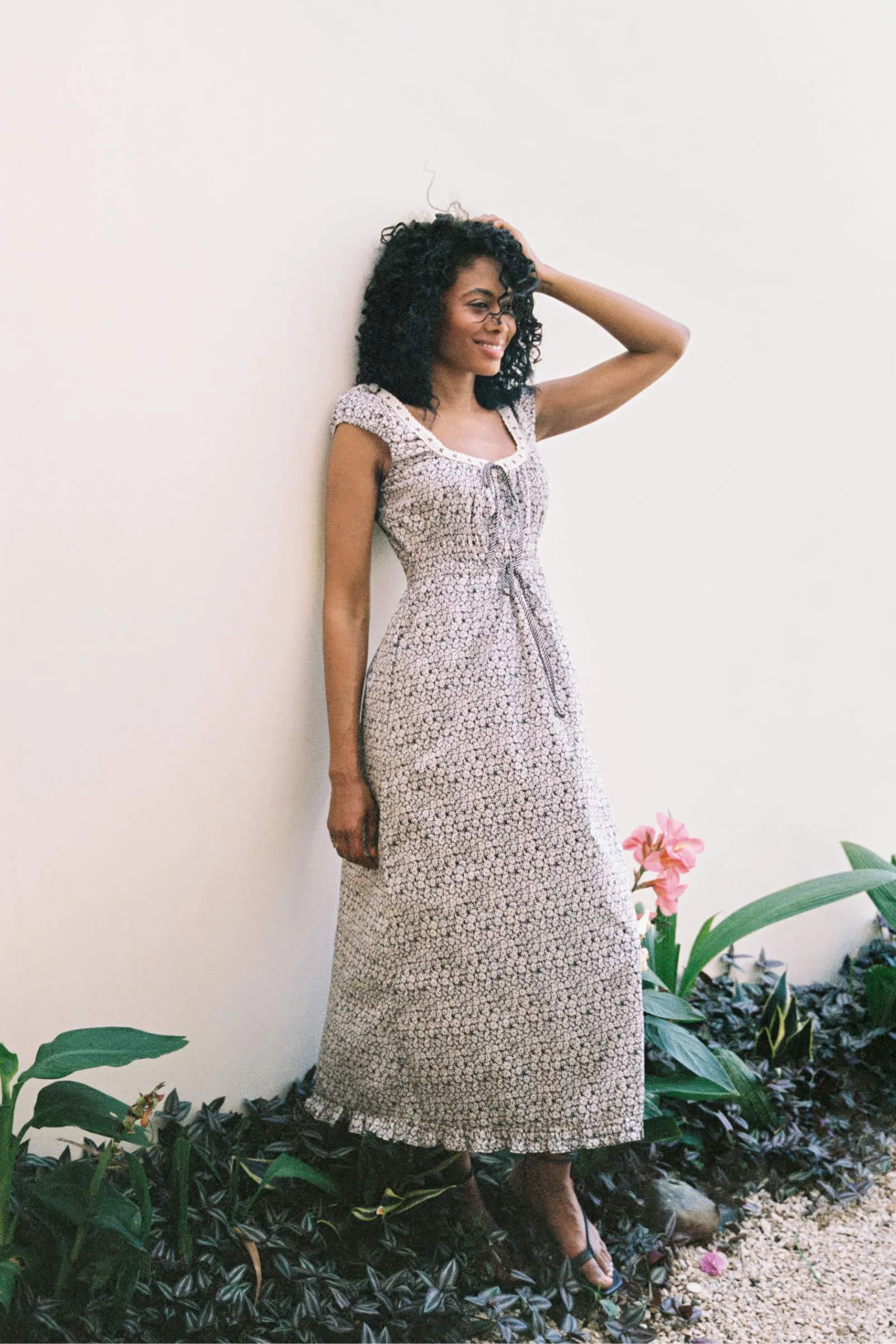 The Kelly Dress Petites | Noir Phlox sold by Christy Dawn product image thumbnail 3