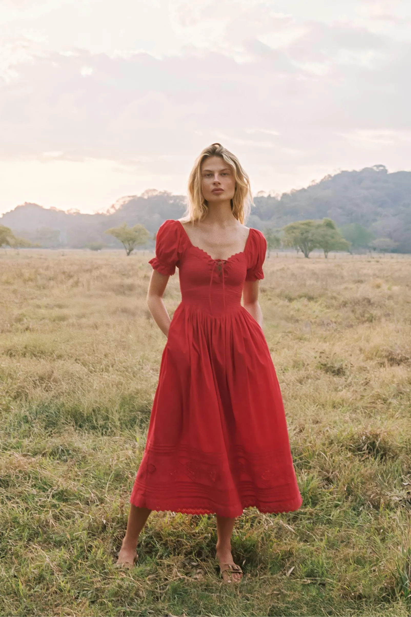 The Madeline Dress Petites | Cherry sold by Christy Dawn product image thumbnail 4