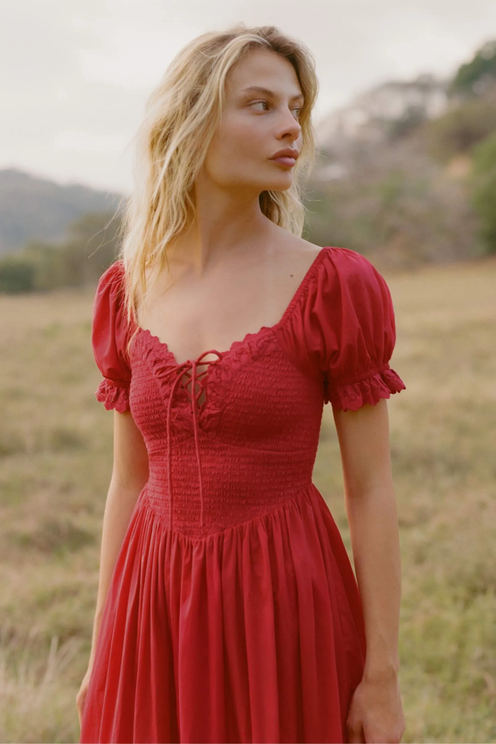 The Madeline Dress Petites | Cherry sold by Christy Dawn