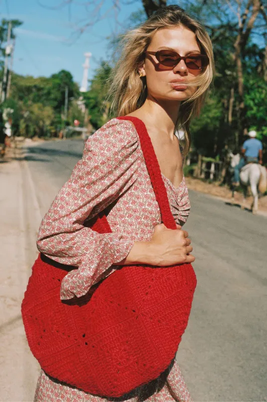 Crochet Tote | Crimson sold by Christy Dawn