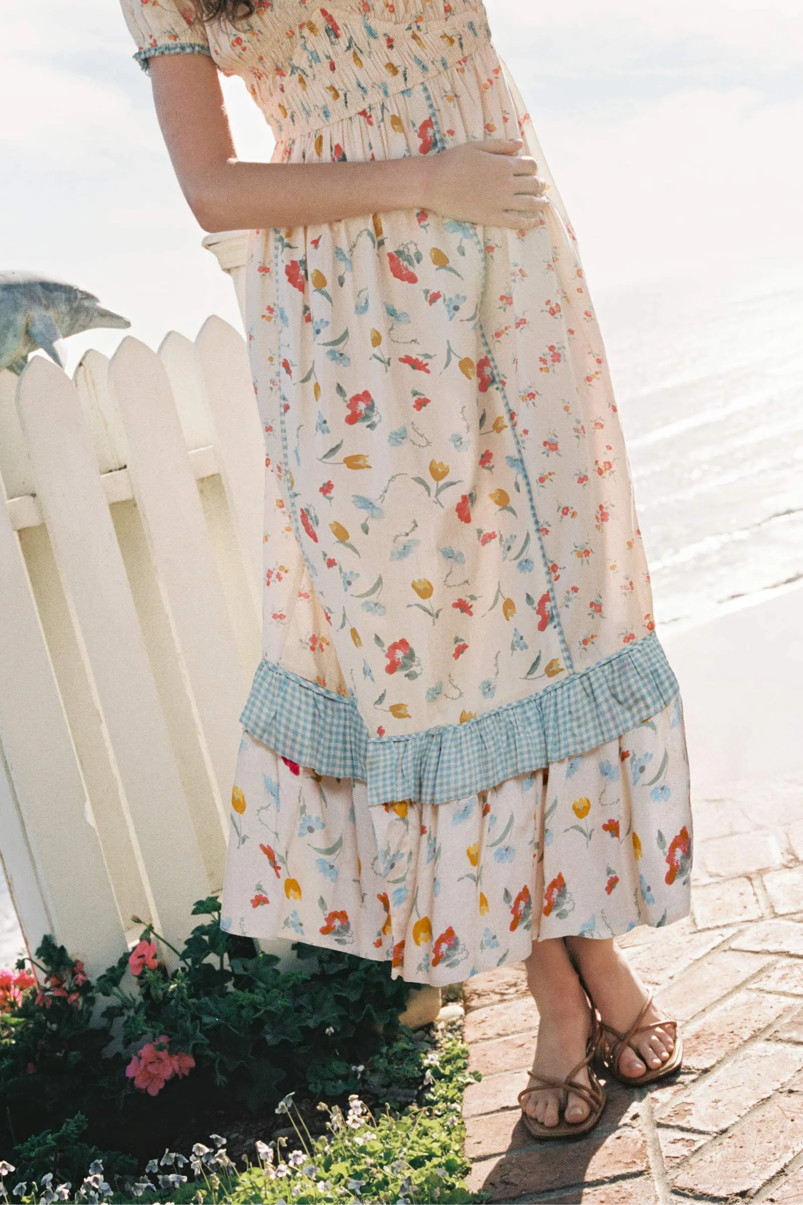 The Matilde Dress Petites | Lantana Blooms Cream sold by Christy Dawn product image thumbnail 3