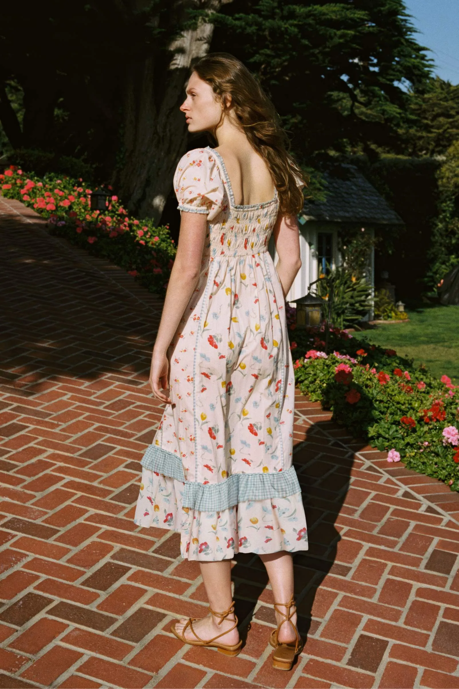 The Matilde Dress Petites | Lantana Blooms Cream sold by Christy Dawn product image thumbnail 5