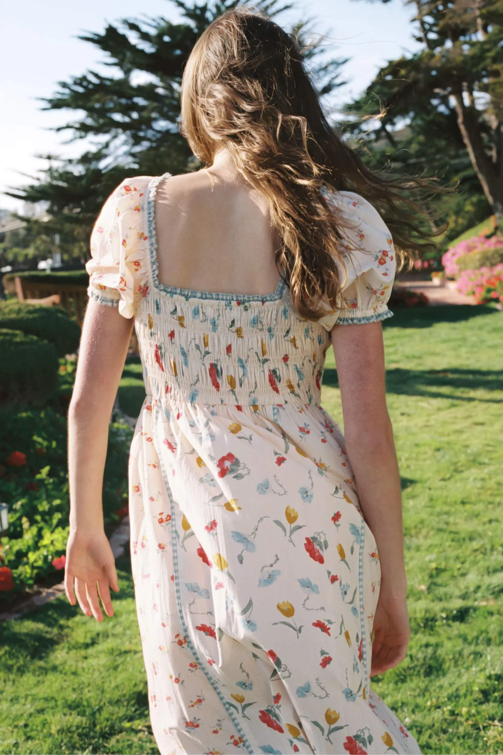 The Matilde Dress Petites | Lantana Blooms Cream sold by Christy Dawn product image thumbnail 4