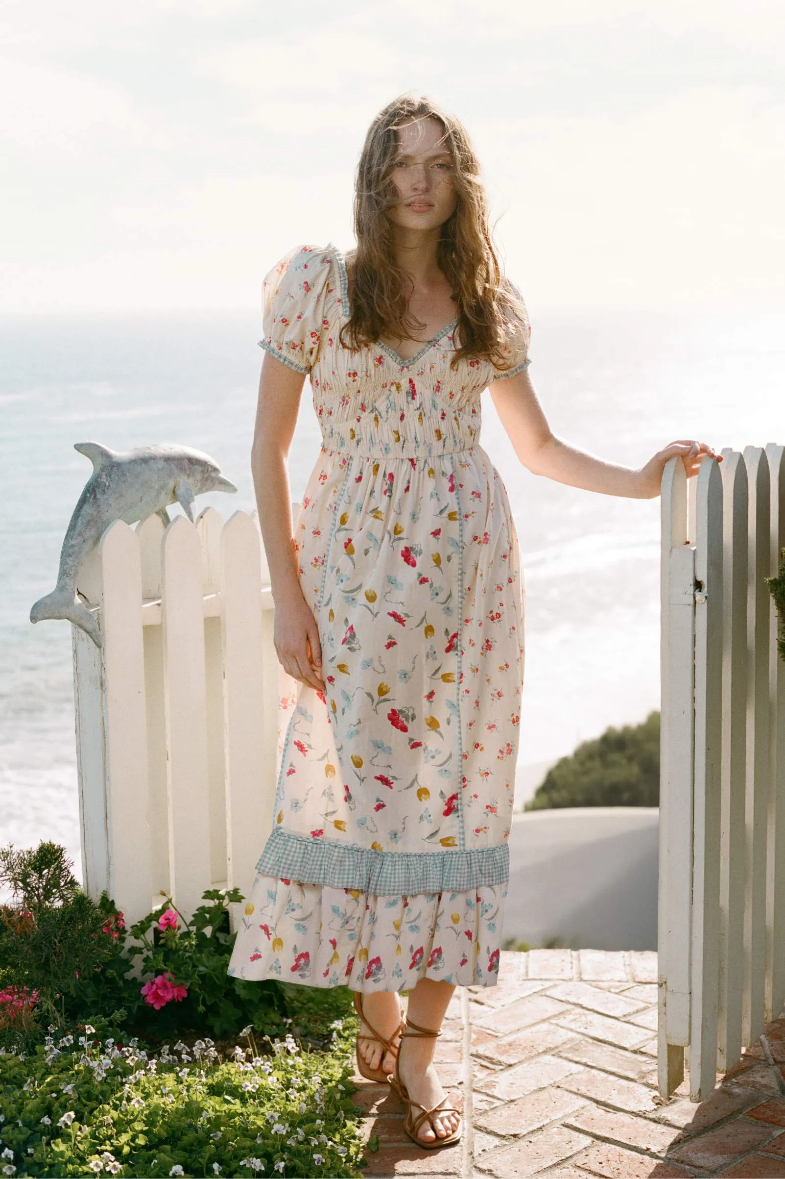 The Matilde Dress Petites | Lantana Blooms Cream sold by Christy Dawn product image thumbnail 2