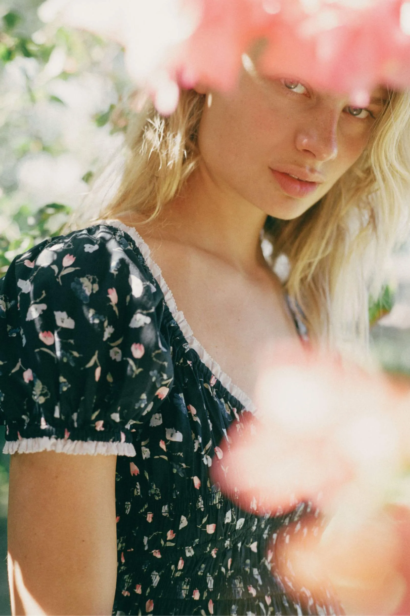 The Matilde Dress Petites | Noir Poppies sold by Christy Dawn