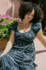 The Matilde Dress Extended | Noir Poppies sold by Christy Dawn