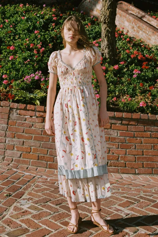 The Matilde Dress | Lantana Blooms Cream sold by Christy Dawn