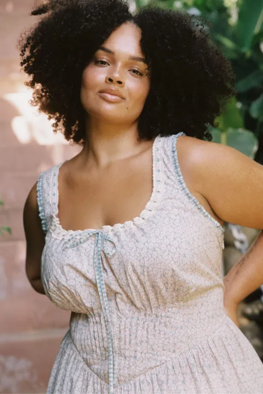 The Eliana Dress Extended | Bleu Phlox sold by Christy Dawn