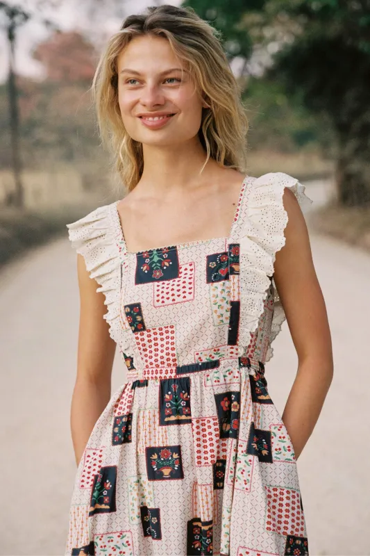 The Paz Dress | Garden Patchwork sold by Christy Dawn