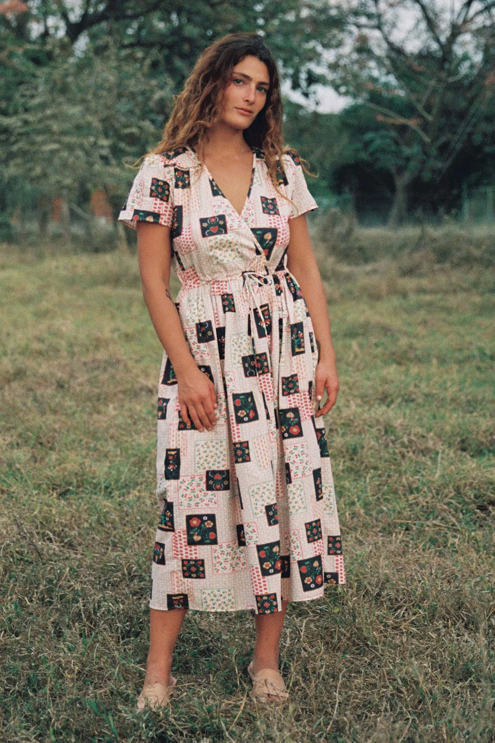 The Dawn Dress | Garden Patchwork sold by Christy Dawn