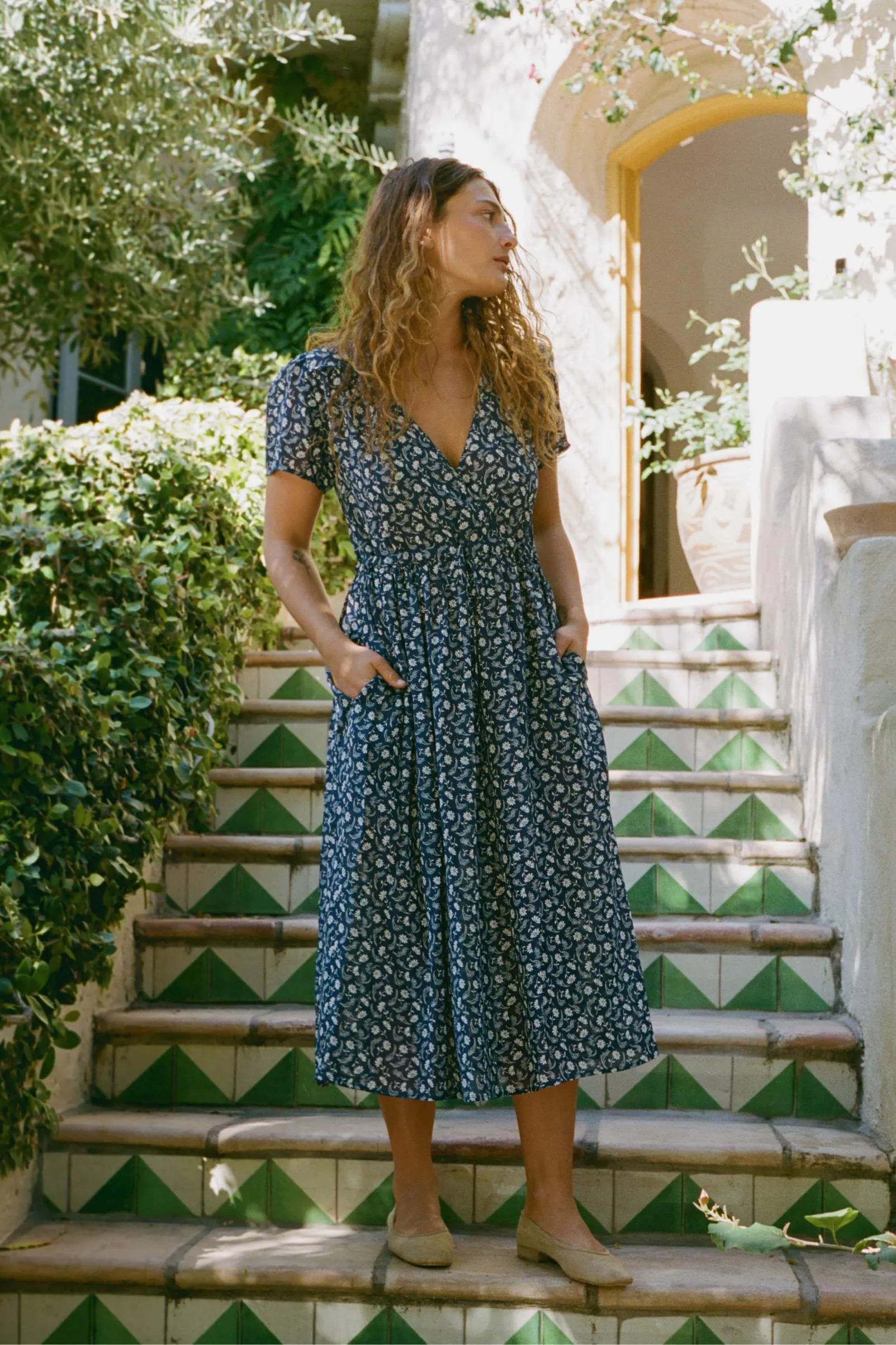 The Simple Dawn Dress Petites | Navy Floral sold by Christy Dawn product image thumbnail 2