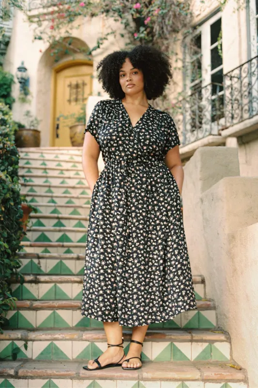 The Simple Dawn Dress Extended | Night Rosette sold by Christy Dawn