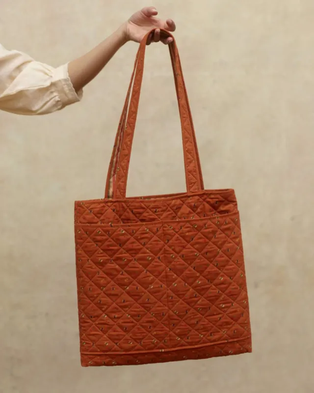 Quilted Tote | Spring Harvest sold by Christy Dawn