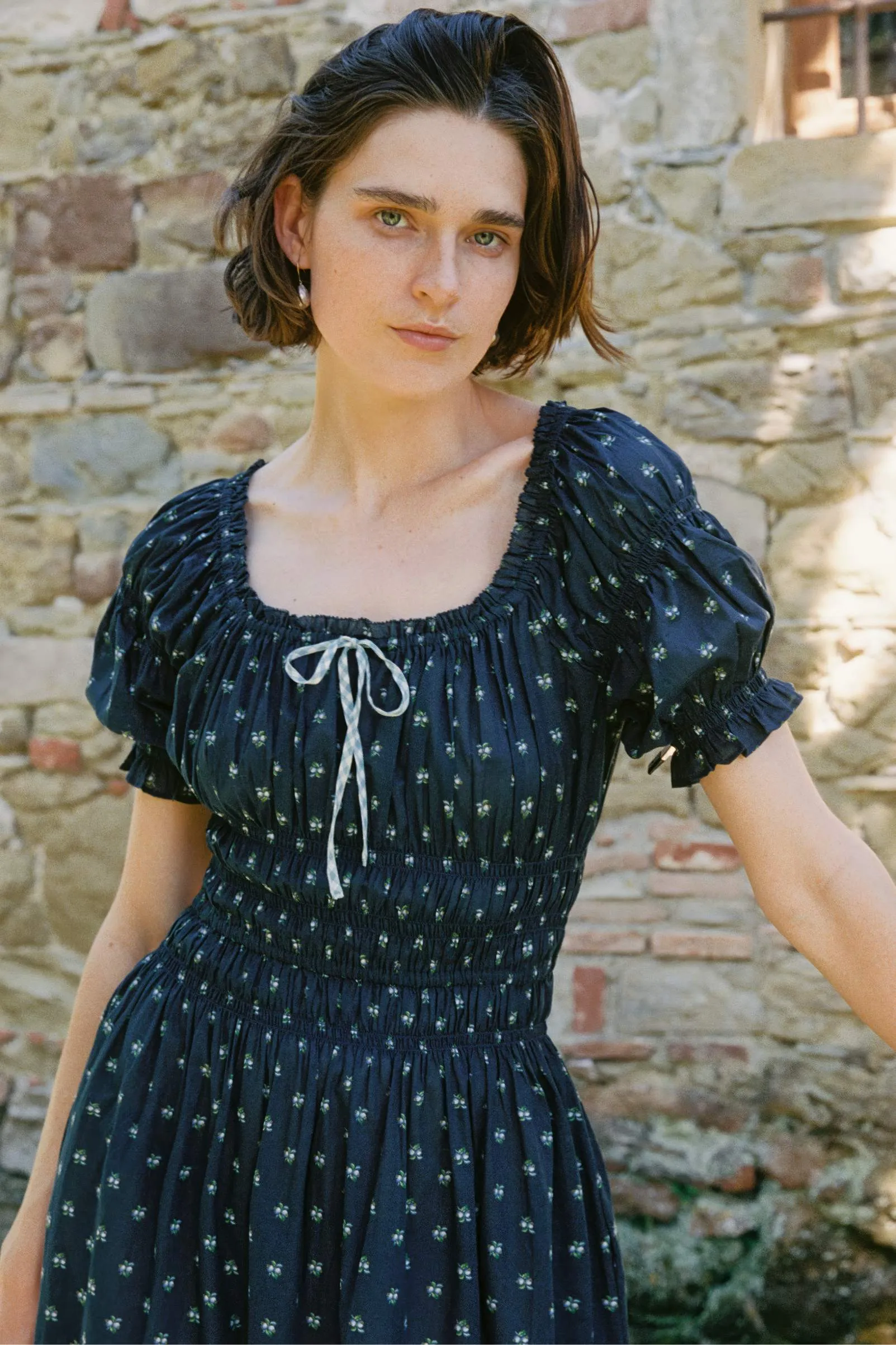 The Coralia Dress | Blueberry Dot sold by Christy Dawn