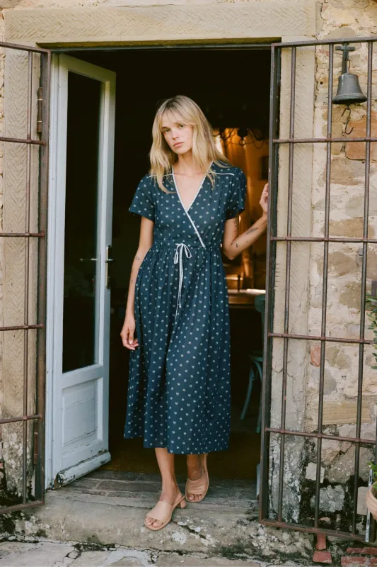The Dawn Dress Petites | Blueberry Dot sold by Christy Dawn
