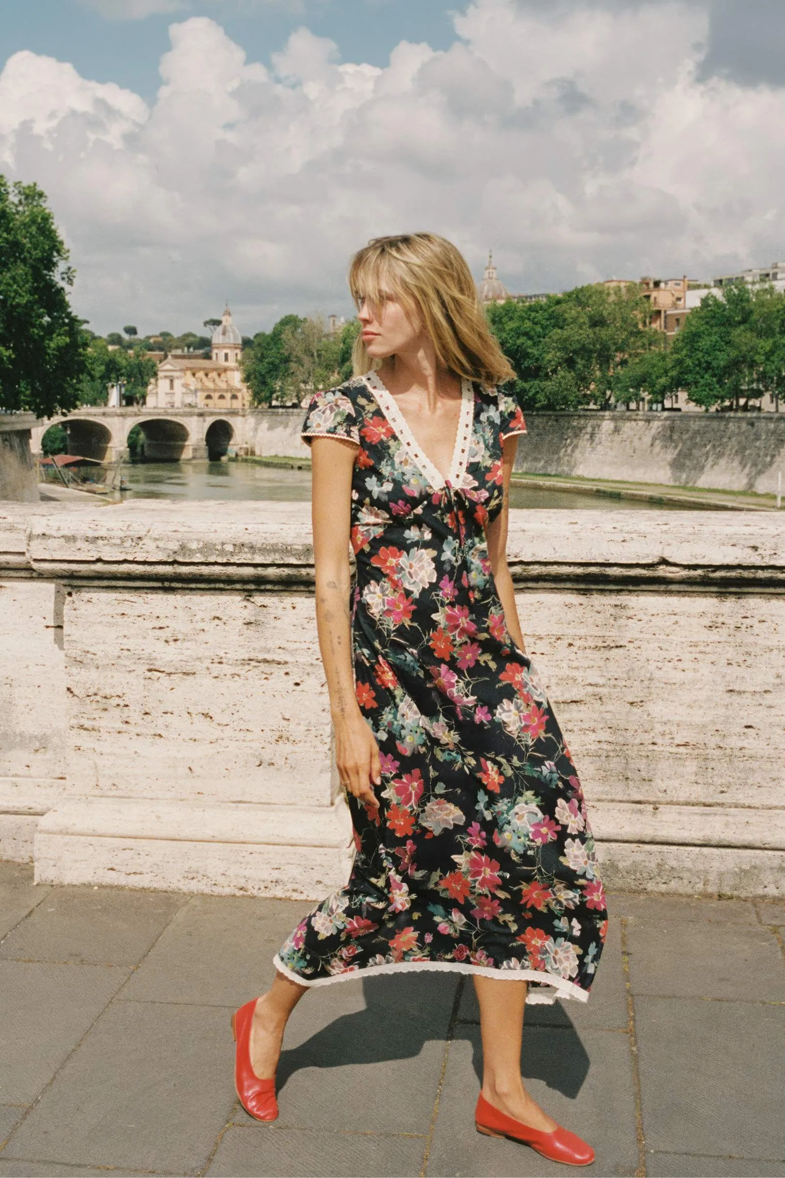 The Cordelia Dress | Cosmos Floral sold by Christy Dawn product image thumbnail 2
