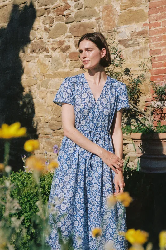 The Dawn Dress | Aster Field Lapis sold by Christy Dawn