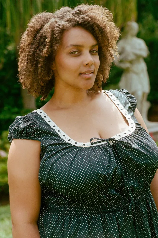 The Kelly Dress Extended | Noir Dot sold by Christy Dawn