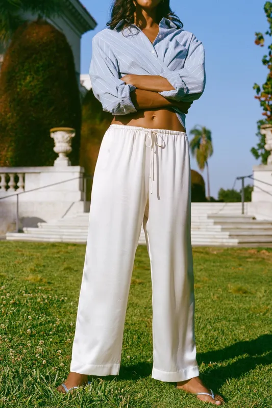The Santiago Pant | Pearl Silk sold by Christy Dawn