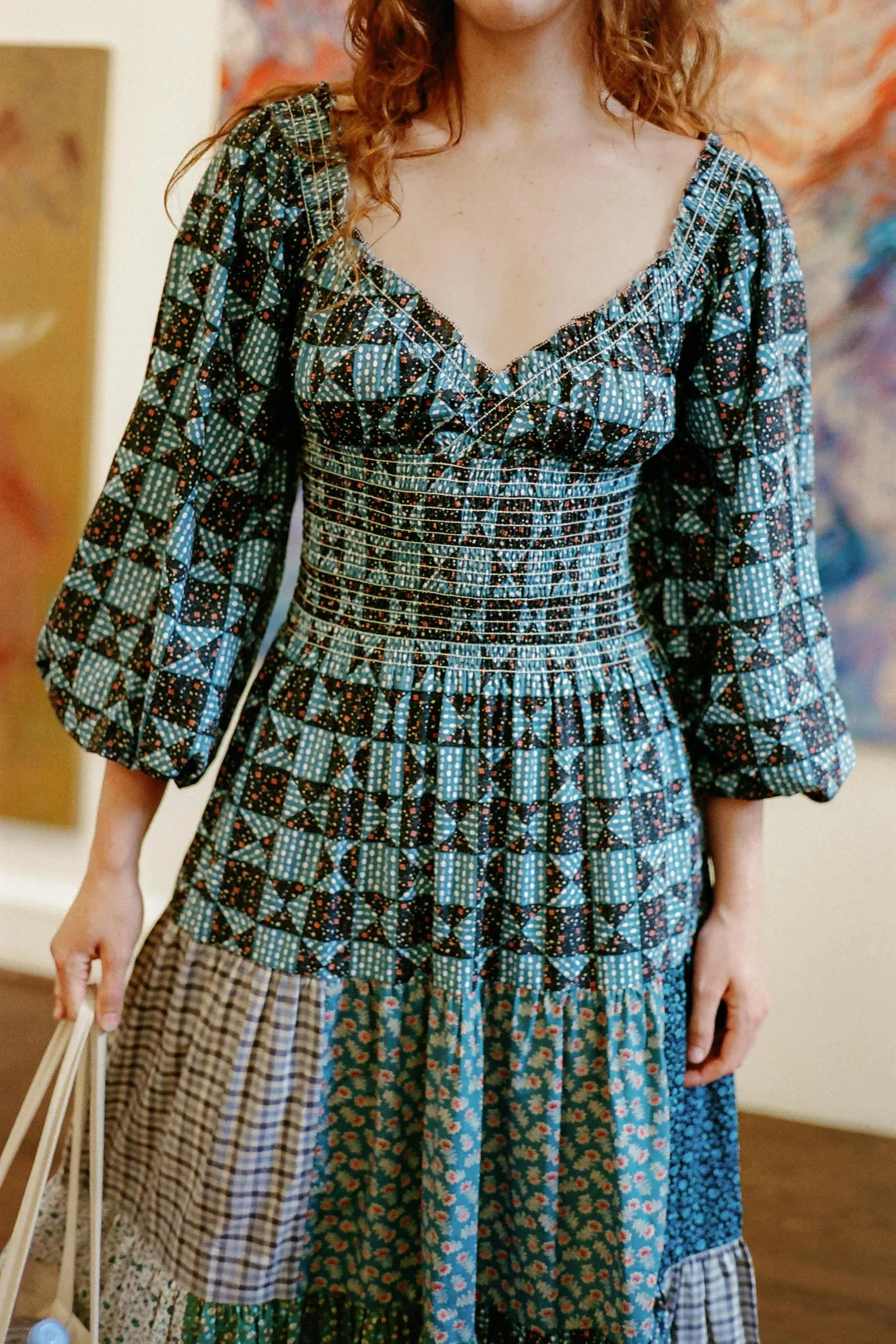 The Monroe Dress | Star Quilt Patchwork sold by Christy Dawn