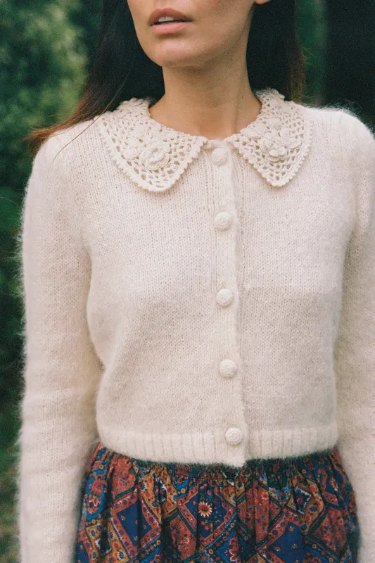 The Amaya Cardigan | Ivory sold by Christy Dawn