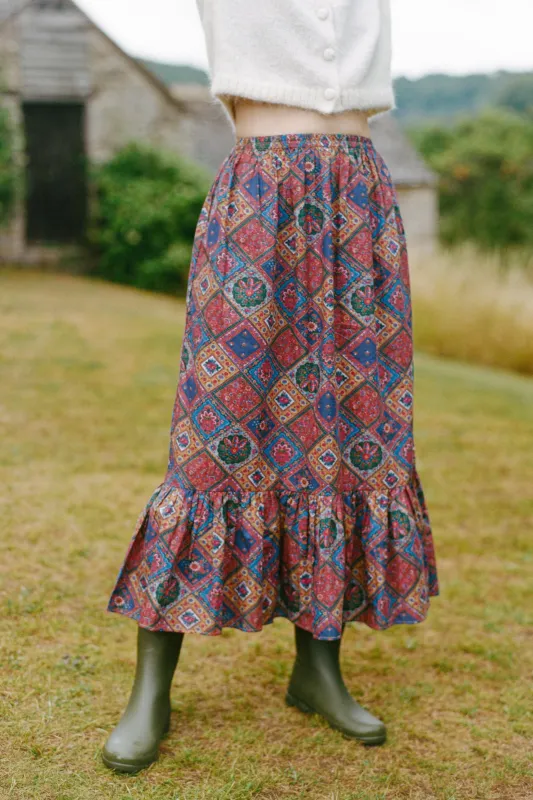The Mariana Skirt | Ruby Patchwork sold by Christy Dawn