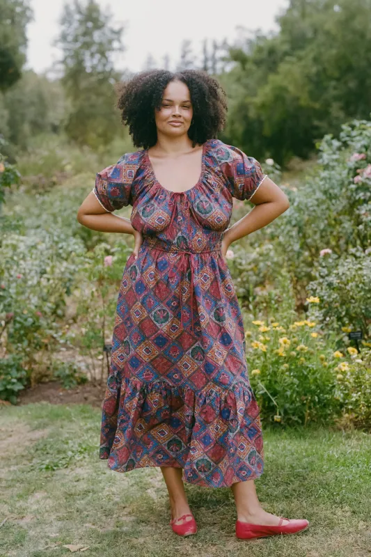 The Brynne Dress Extended | Ruby Patchwork sold by Christy Dawn