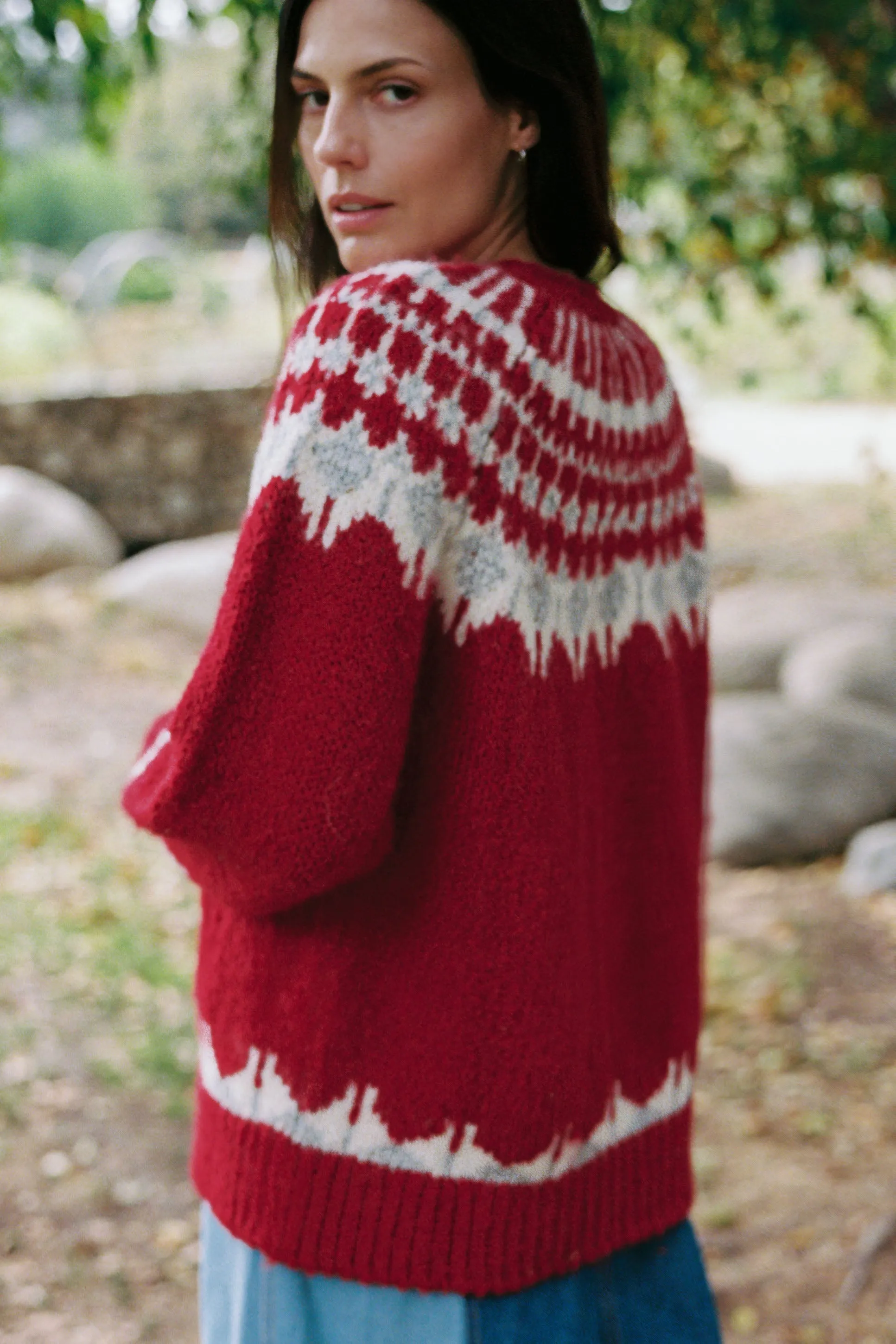 The Thora Cardigan | Beetroot sold by Christy Dawn product image thumbnail 4