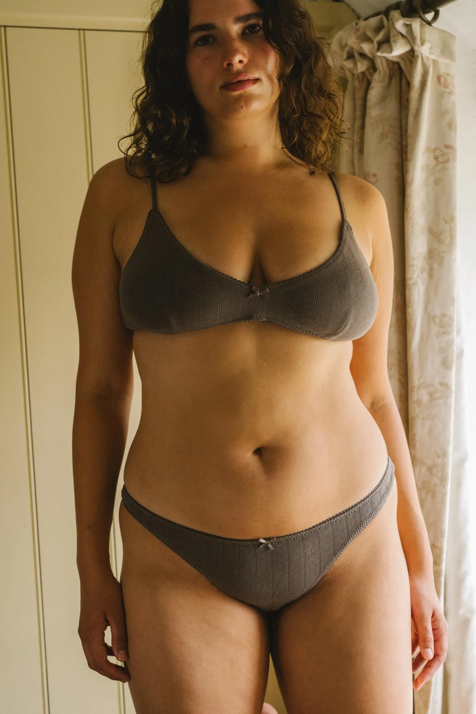 The Molly Thong | Charcoal sold by Christy Dawn