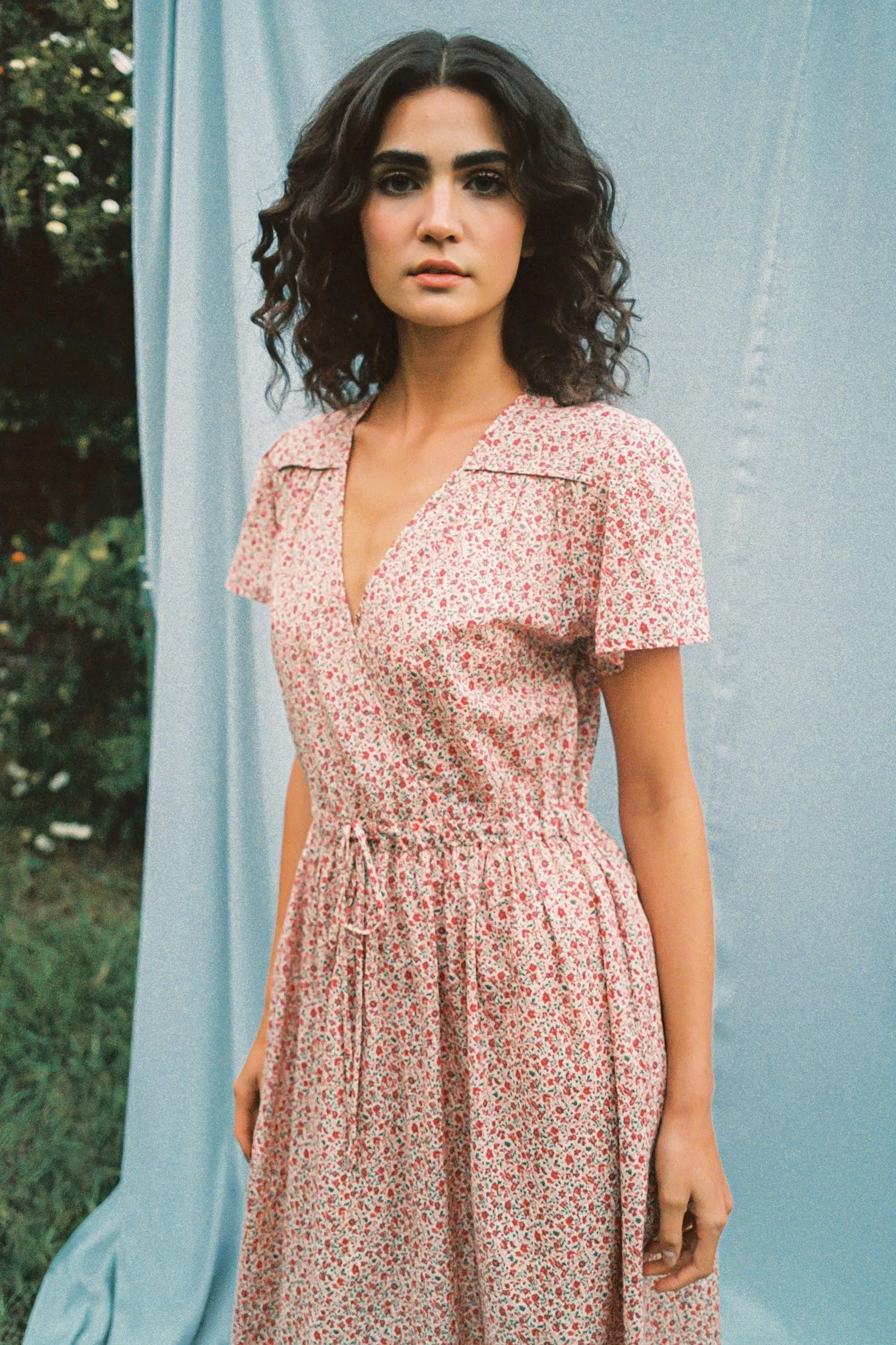 The Simple Dawn Dress Petites | Maroon Calico sold by Christy Dawn product image thumbnail 3