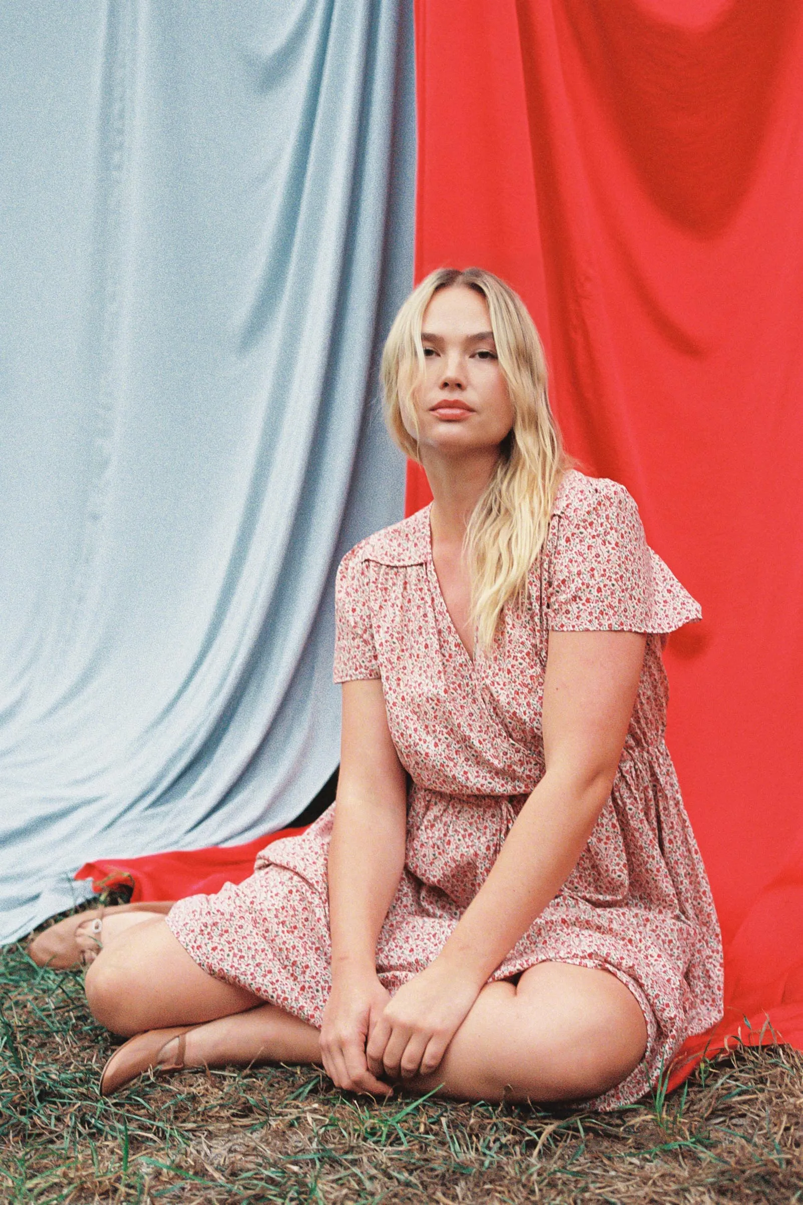 The Simple Dawn Dress Extended | Maroon Calico sold by Christy Dawn product image thumbnail 3