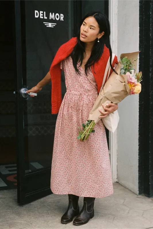 The Simple Dawn Dress | Maroon Calico sold by Christy Dawn