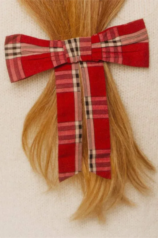 The Veronica Bow | Holiday Plaid sold by Christy Dawn