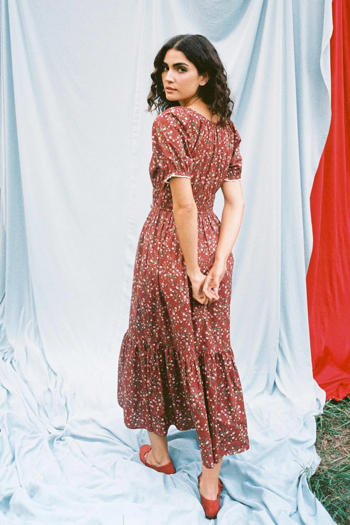 The Brynne Dress Petites | Rouge Rosette sold by Christy Dawn product image thumbnail 4