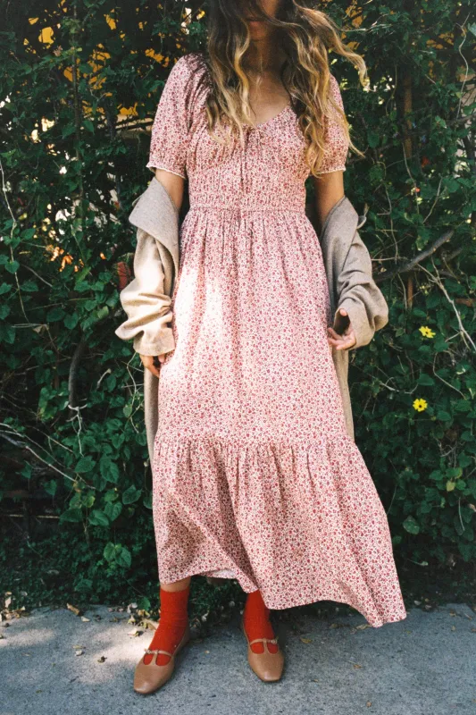 The Brynne Dress | Maroon Calico sold by Christy Dawn