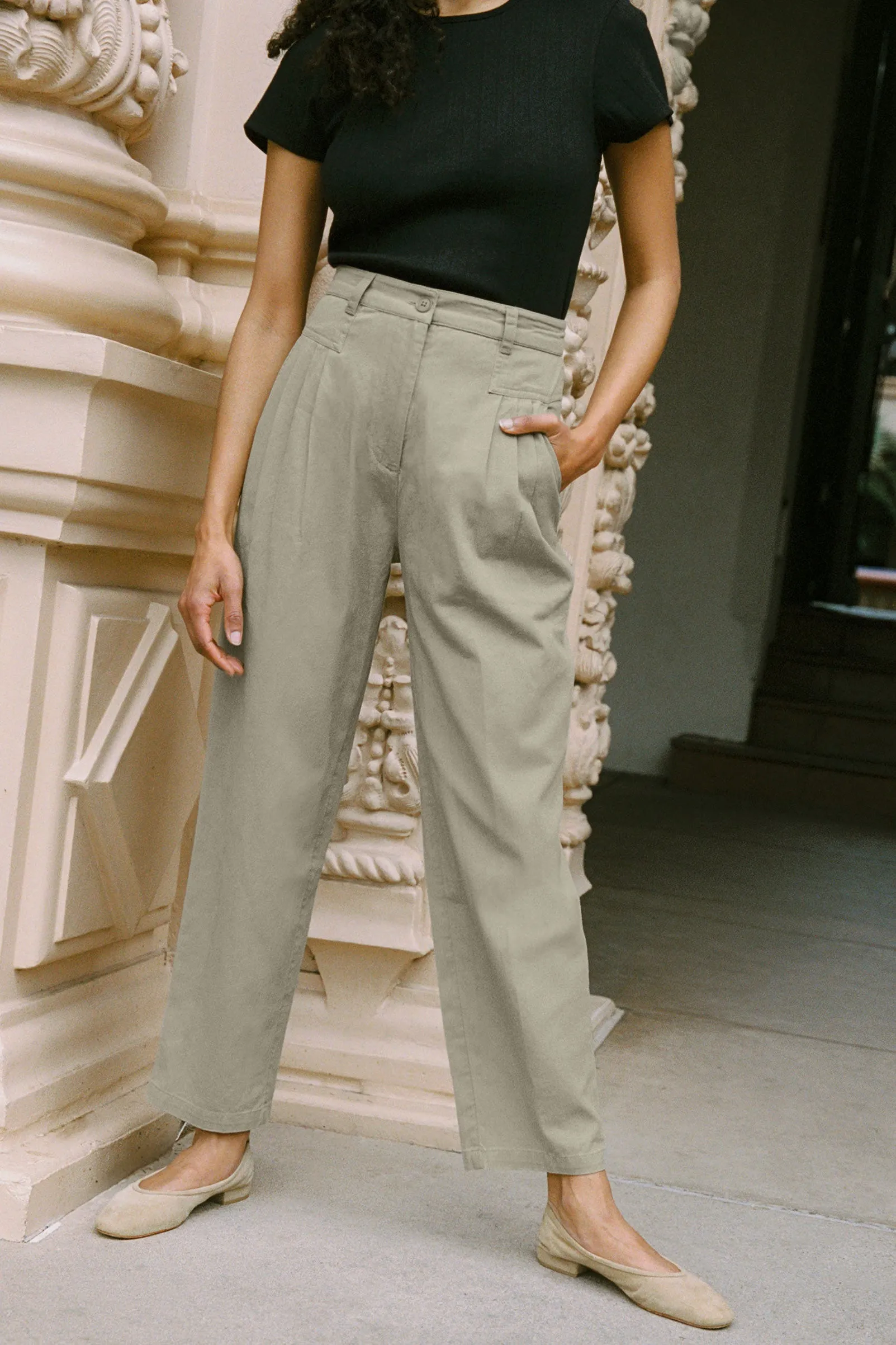 The Judene Pant | Stone sold by Christy Dawn product image thumbnail 3