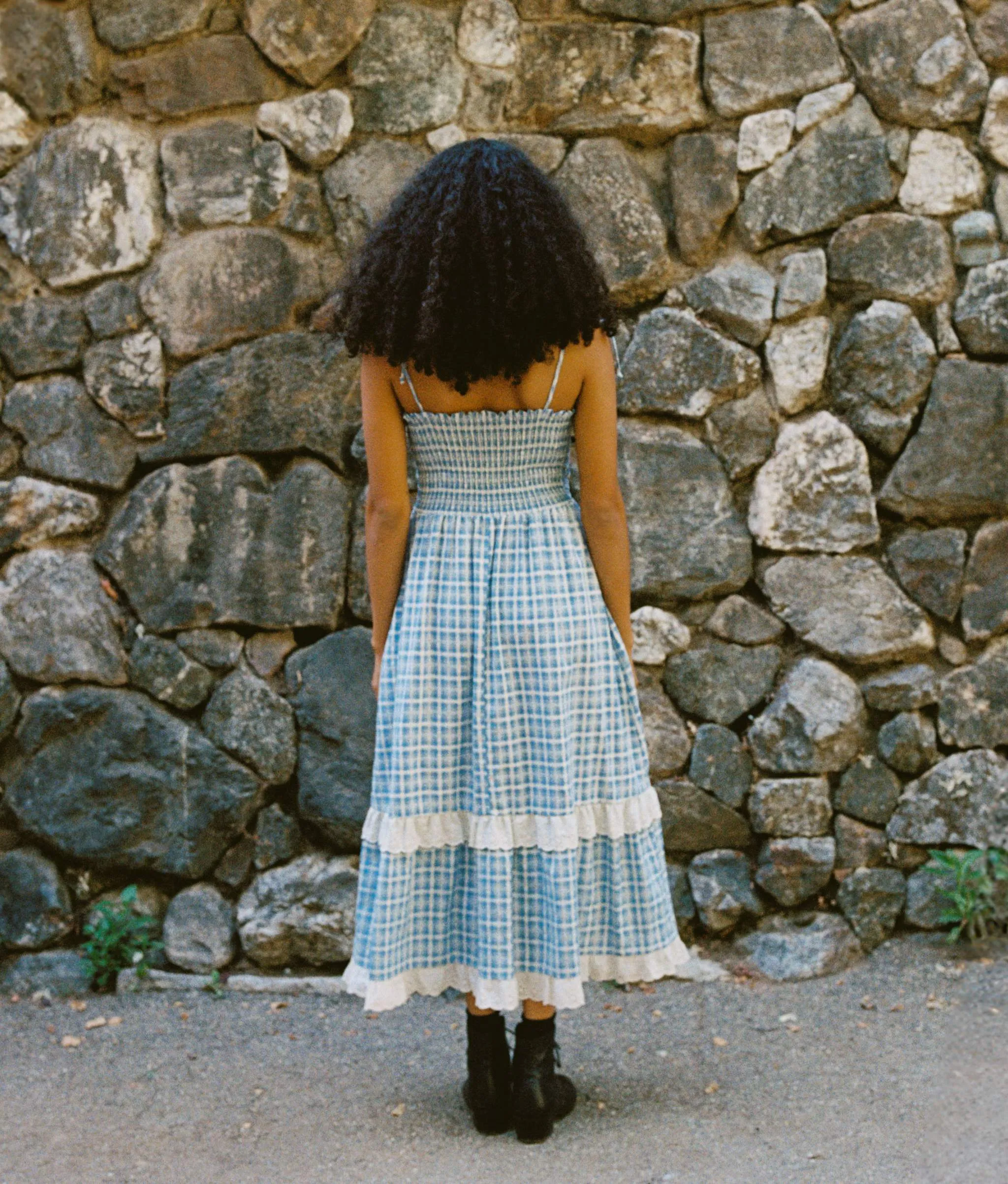 The Emma Dress | Cornflower Basketweave sold by Christy Dawn product image thumbnail 5