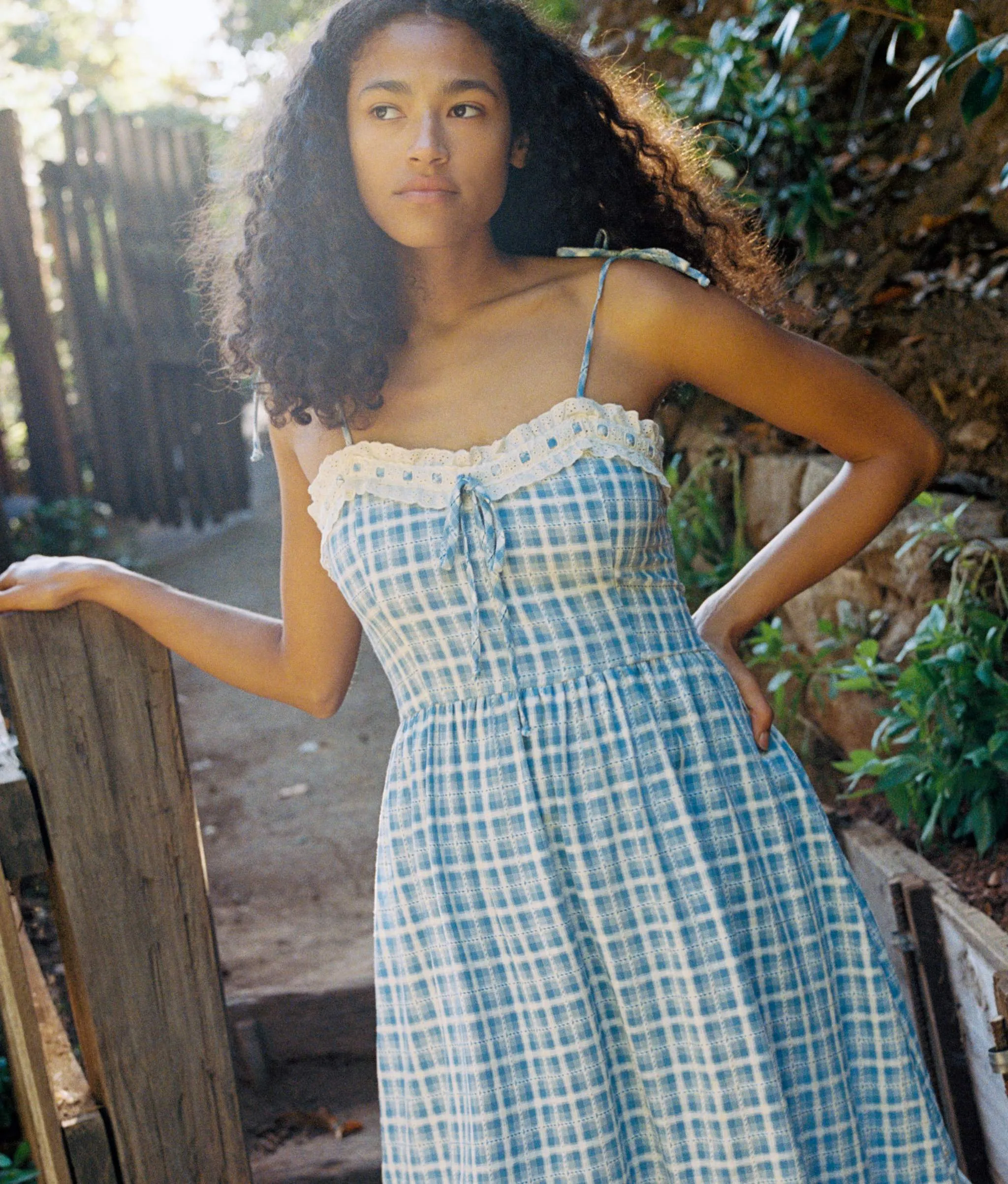 The Emma Dress | Cornflower Basketweave sold by Christy Dawn product image thumbnail 4