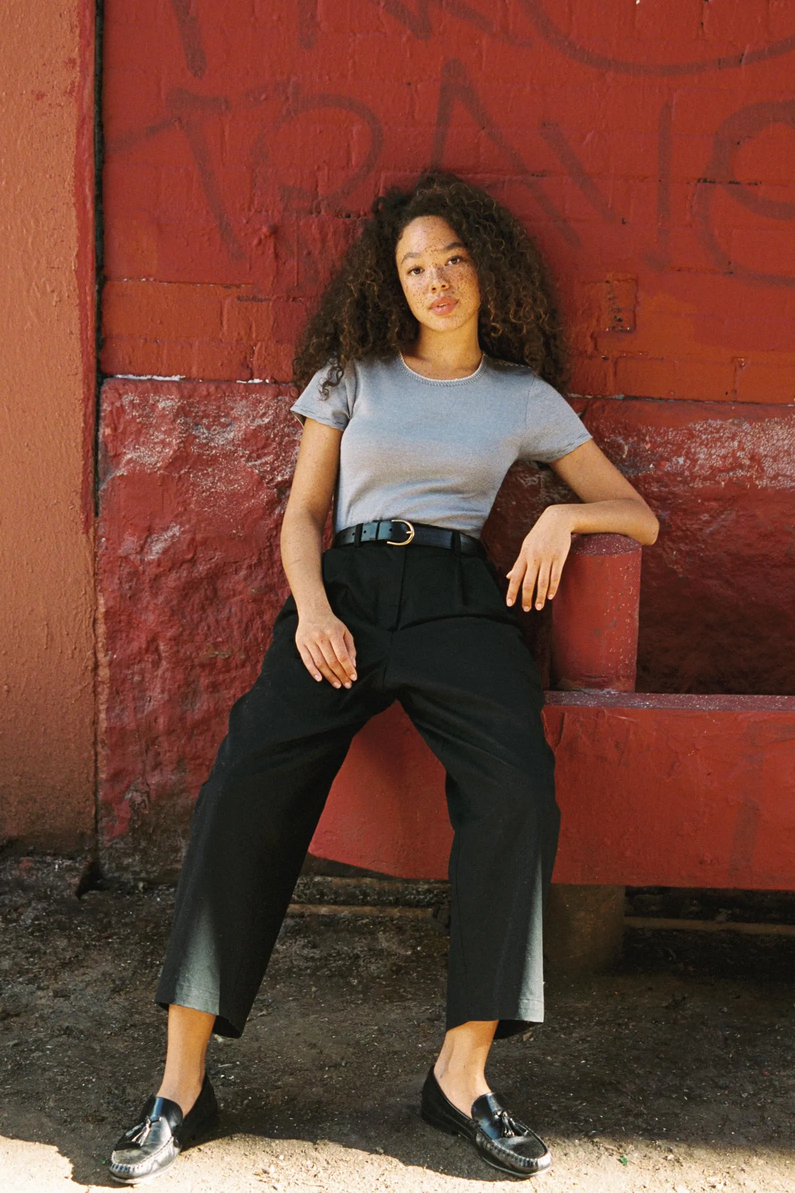 The Rayne Tee | Navy Stripe sold by Christy Dawn product image thumbnail 3