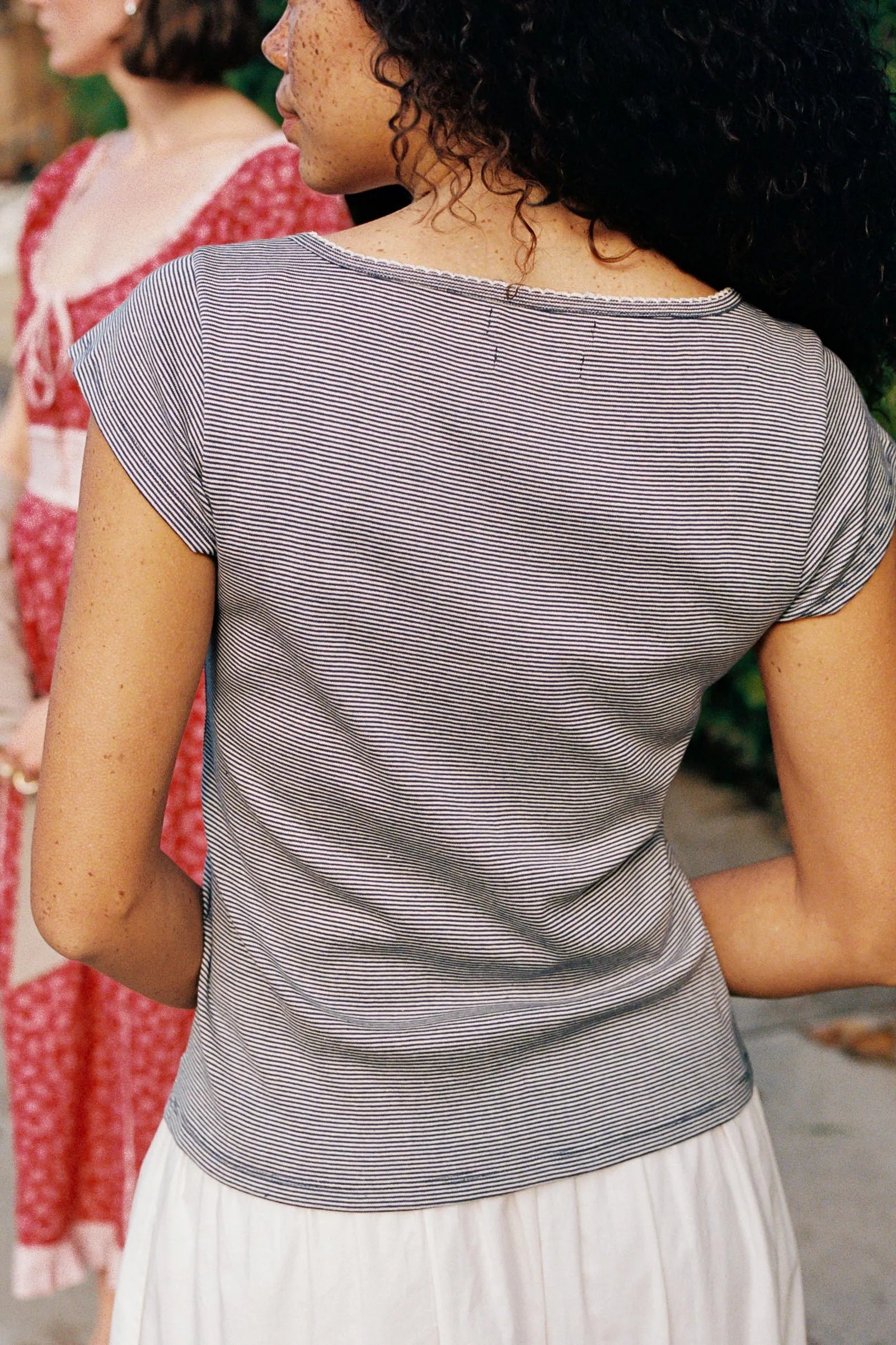 The Bridget Tee | Navy Stripe sold by Christy Dawn product image thumbnail 3