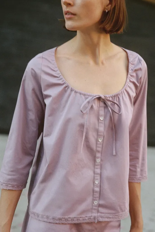 The Camelia Blouse | Lavender Mist sold by Christy Dawn