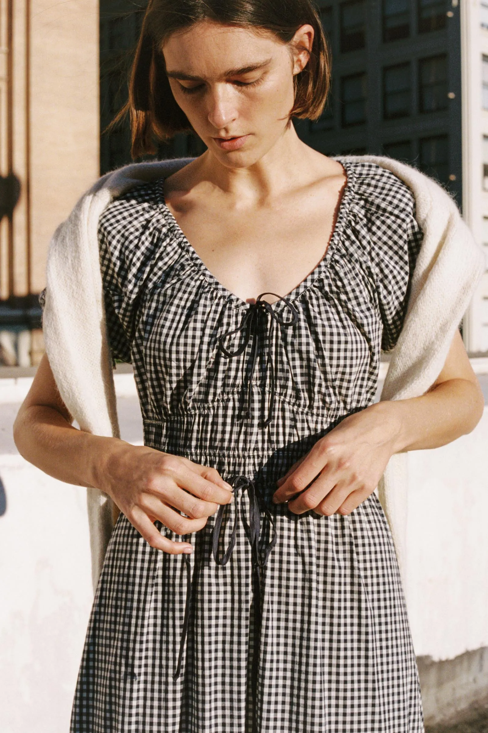 The Brynne Dress Petites | Midnight Picnic sold by Christy Dawn