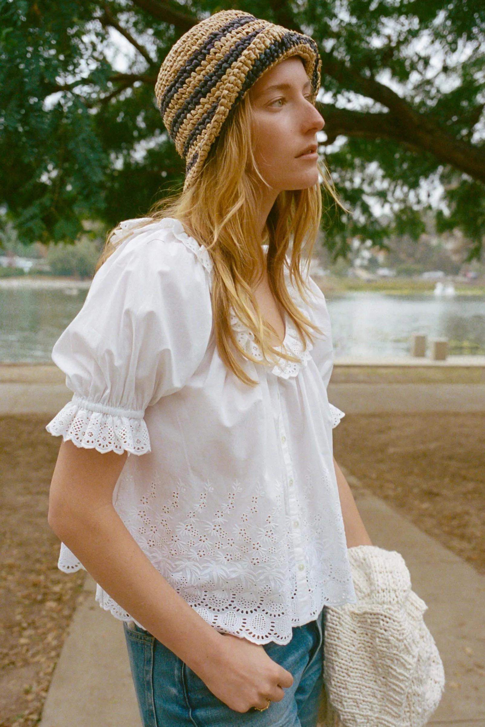 The Valentina Blouse | Alabaster sold by Christy Dawn product image thumbnail 3